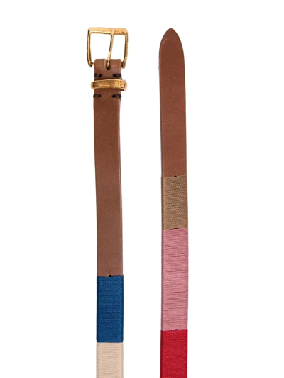Shop Nick Fouquet Colour-block Leather Belt In Braun