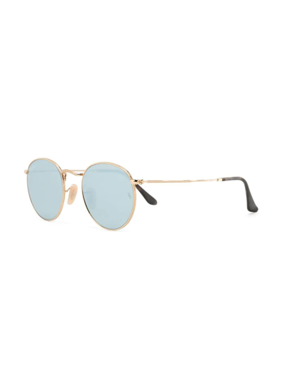 Ray Ban Round-frame Sunglasses In Gold