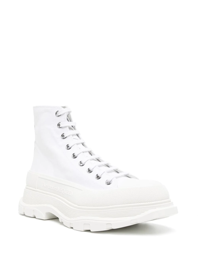 Shop Alexander Mcqueen Lace-up Ankle Boots In Weiss