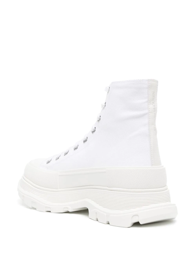 Shop Alexander Mcqueen Lace-up Ankle Boots In Weiss