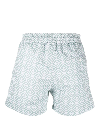 Shop Frescobol Carioca Angra Ombré Print Swim Shorts In Grün