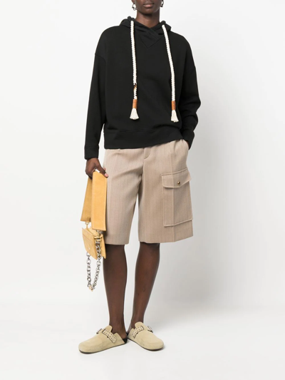 Forte Forte Rope-drawstring Cotton Hoodie In Schwarz