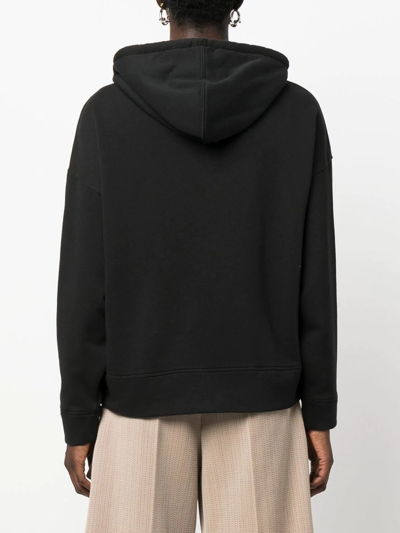 Forte Forte Rope-drawstring Cotton Hoodie In Schwarz
