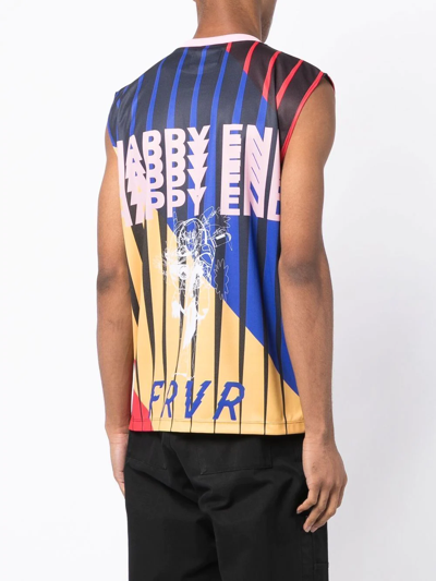 Shop Liberal Youth Ministry Panelled Print Football Jersey Tank In Mehrfarbig