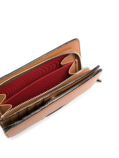 Shop Lancel Zip Compact Wallet In Nude