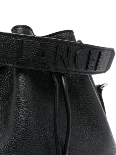 Lancel Leather Bucket Bag In Schwarz