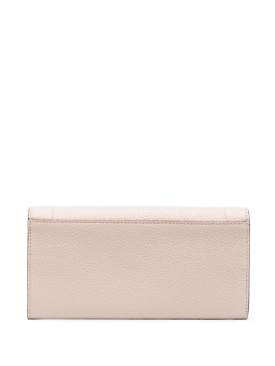 Lancel Slim Flap Wallet In Nude