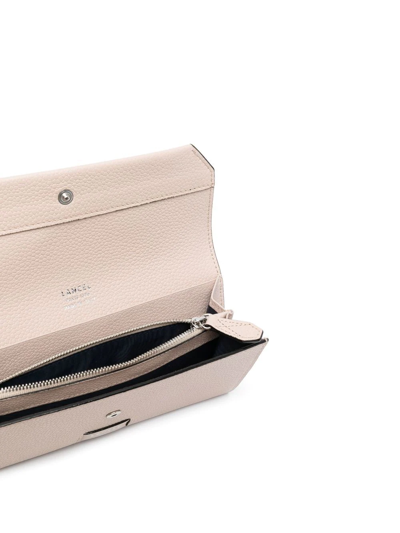 Lancel Slim Flap Wallet In Nude