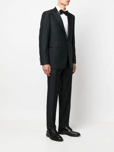 Shop Canali Two-piece Dinner Suit In Black