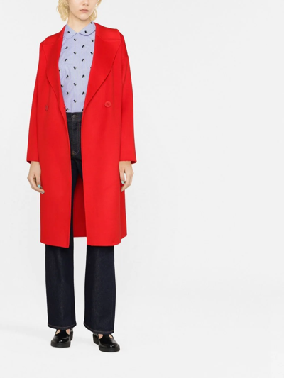 Essentiel Antwerp Antwerp Red Double breasted Wool blend Coat ModeSens
