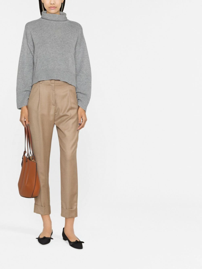 Loulou Studio Roll Neck Sweater In Grau