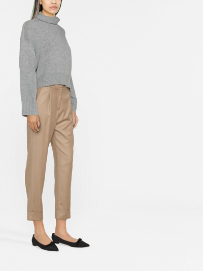 Loulou Studio Roll Neck Sweater In Grau