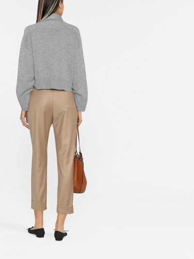 Loulou Studio Roll Neck Sweater In Grau