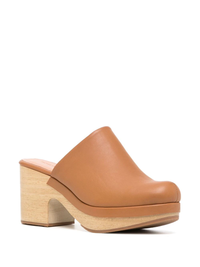 Shop Rachel Comey Platform Leather Sandals In Braun