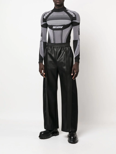 Misbhv Graphic-print Logo Long-sleeve T-shirt In Black