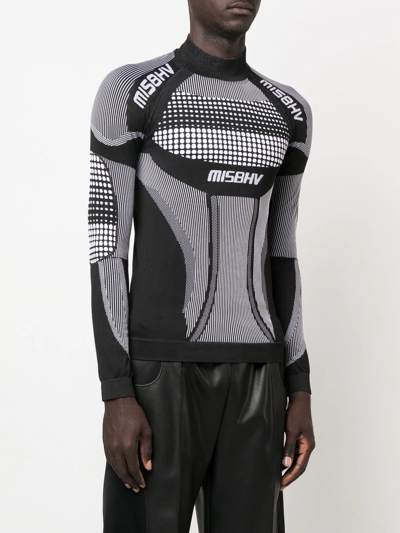 Misbhv Graphic-print Logo Long-sleeve T-shirt In Black