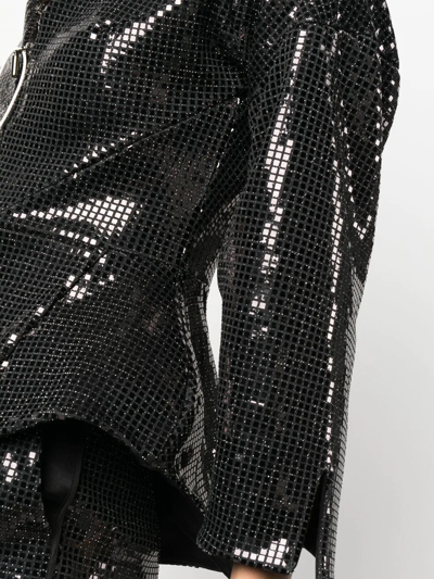 Maticevski Rythmical Mirror V-neck Jacket In Black