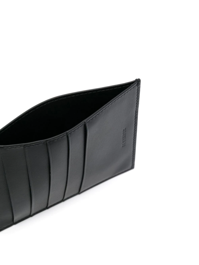 Jil Sander Leather Card Holder In Schwarz