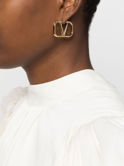 Valentino Garavani Vlogo Signature Metal Earrings In Cs4 | ModeSens