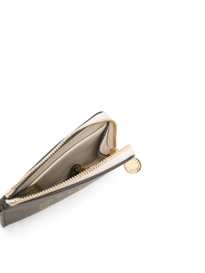Stella Mccartney Logo-print Zip-fastening Wallet In Grün