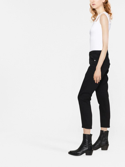 Dsquared2 Mid-rise Cropped Jeans In Schwarz