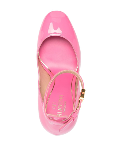 Valentino Tan-go Patent Leather Platform Pumps In Rosa
