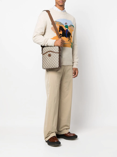 Shop Gucci Gg-canvas Tote Bag In Nude