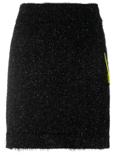 Shop Barrow Knitted Side-slit Mini Skirt In Schwarz