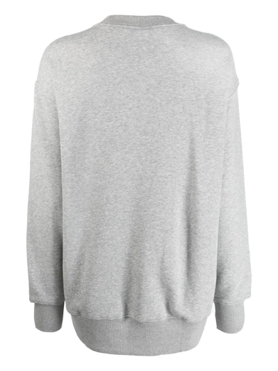 Shop Nike Swoosh Crewneck Sweatshirt In Grau