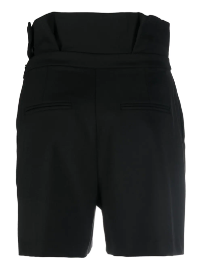 Shop Federica Tosi Pleated Tailored Shorts In Schwarz