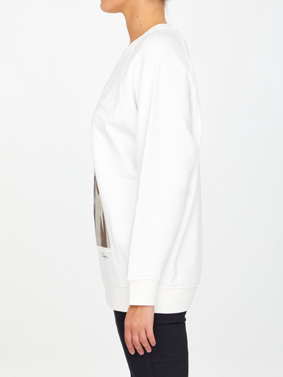 Shop Max Mara Printed White Sweatshirt