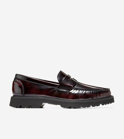 Shop Cole Haan Men's American Classics Penny Loafer In Deep Burgundy-black