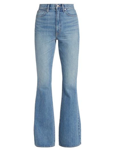 Shop Slvrlake Women's Indiana High-rise Flared Leg Jeans In Monday Blues