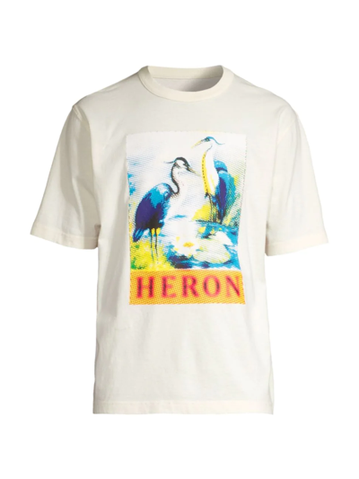 Shop Heron Preston Halftone Heron Crewneck T-shirt In White