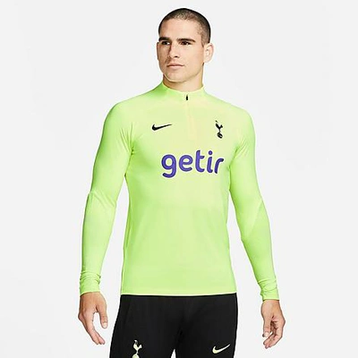 Shop Nike Men's Tottenham Hotspur Strike Dri-fit Soccer Drill Top In Volt/volt/black