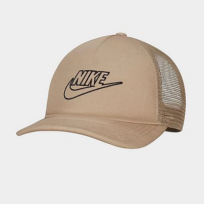 Shop Nike Sportswear Classic 99 Trucker Snapback Hat In Khaki/khaki/black