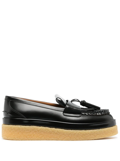 Shop Chloé Jamie Leather Loafers In 001 Black