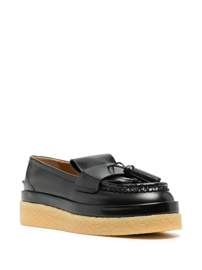 Shop Chloé Jamie Leather Loafers In 001 Black