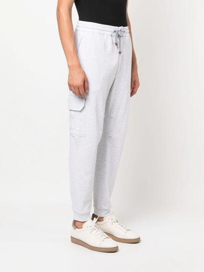 Brunello Cucinelli Drawstring Track Pants In Grau