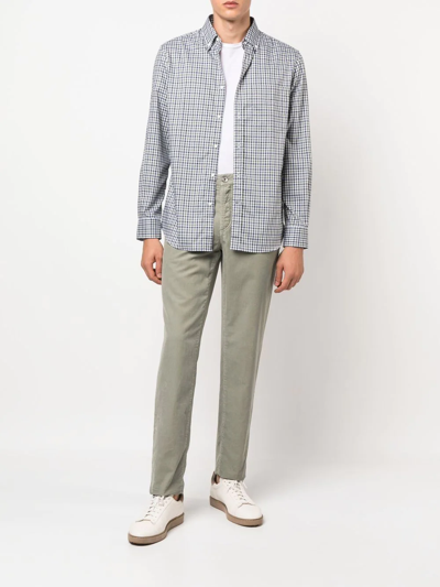 Brunello Cucinelli Check-pattern Button-up Shirt In Grün