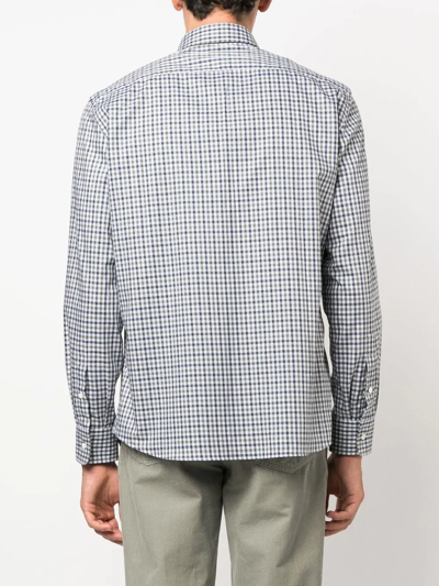 Brunello Cucinelli Check-pattern Button-up Shirt In Grün