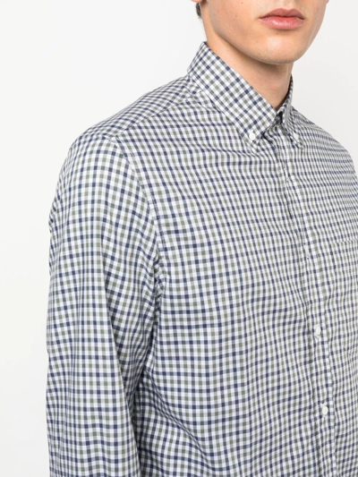 Brunello Cucinelli Check-pattern Button-up Shirt In Grün