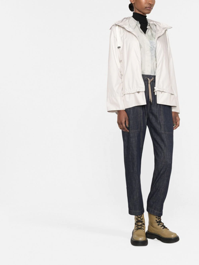 Moorer Sinia Hooded Jacket In White
