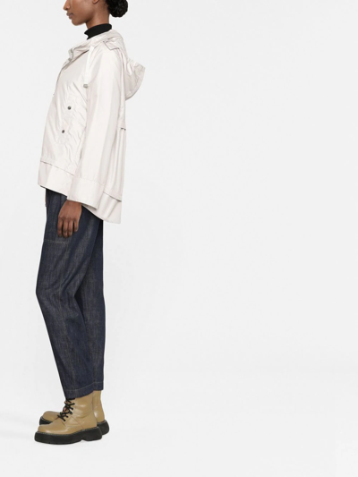 Moorer Sinia Hooded Jacket In White