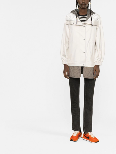Shop Moorer Layered Quilted Coat In Weiss