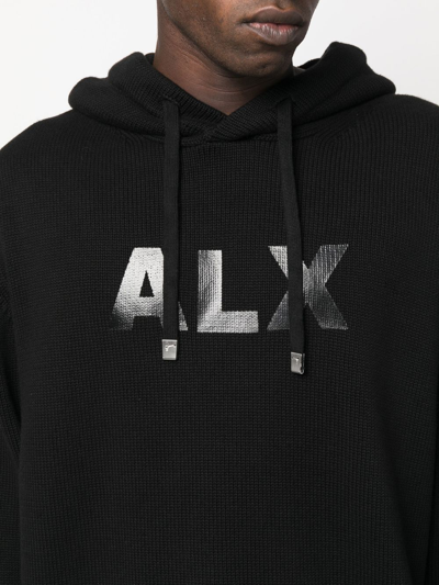 Shop Alyx Logo-print Hoodie In Schwarz
