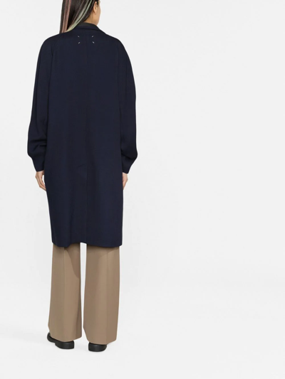 Maison Margiela Single-breasted Mid-length Coat In Blau