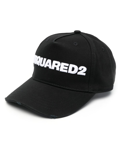 Shop Dsquared2 Logo Embroidered Cap In Schwarz