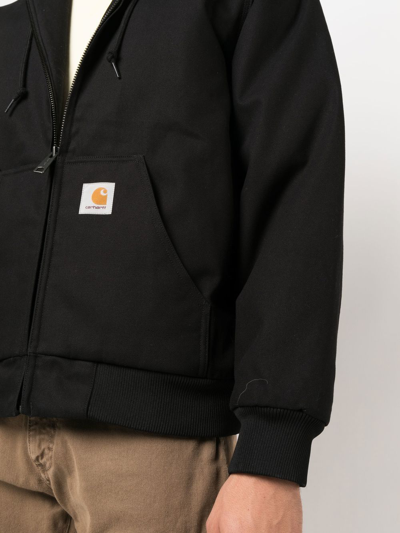 Shop Carhartt Organic Cotton Hooded Jacket In Schwarz