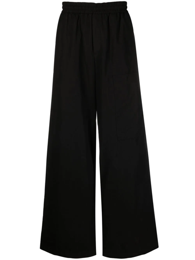 Shop Off-white Bounce Wide-leg Trousers In Schwarz